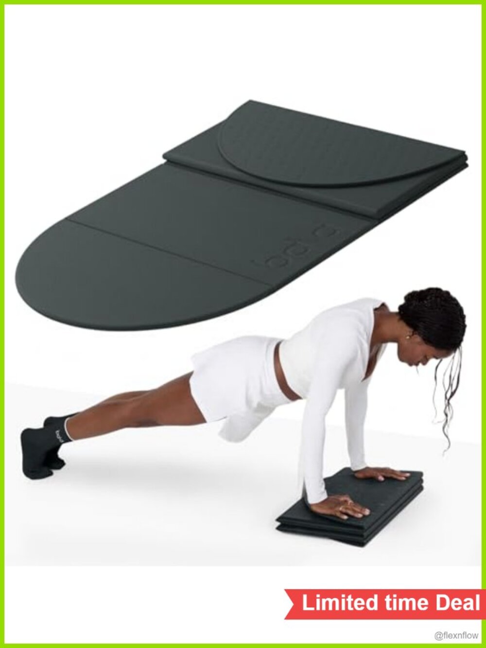 Non-Slip Yoga Mat 12MM Thick EVA Foam and Polyurethane Foldable Exercise Mat